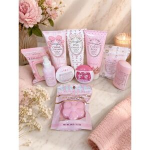 10 PC Amber Glow Beauty Bundle Lotion, Wave Spray, Wipes, Deodorant, Bath Bomb